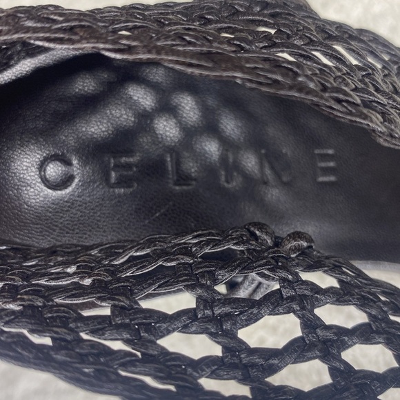 Celine Brown Woven Leather Stiletto Heels (IT 38.5 / US 5.5) - Picture 6 of 6